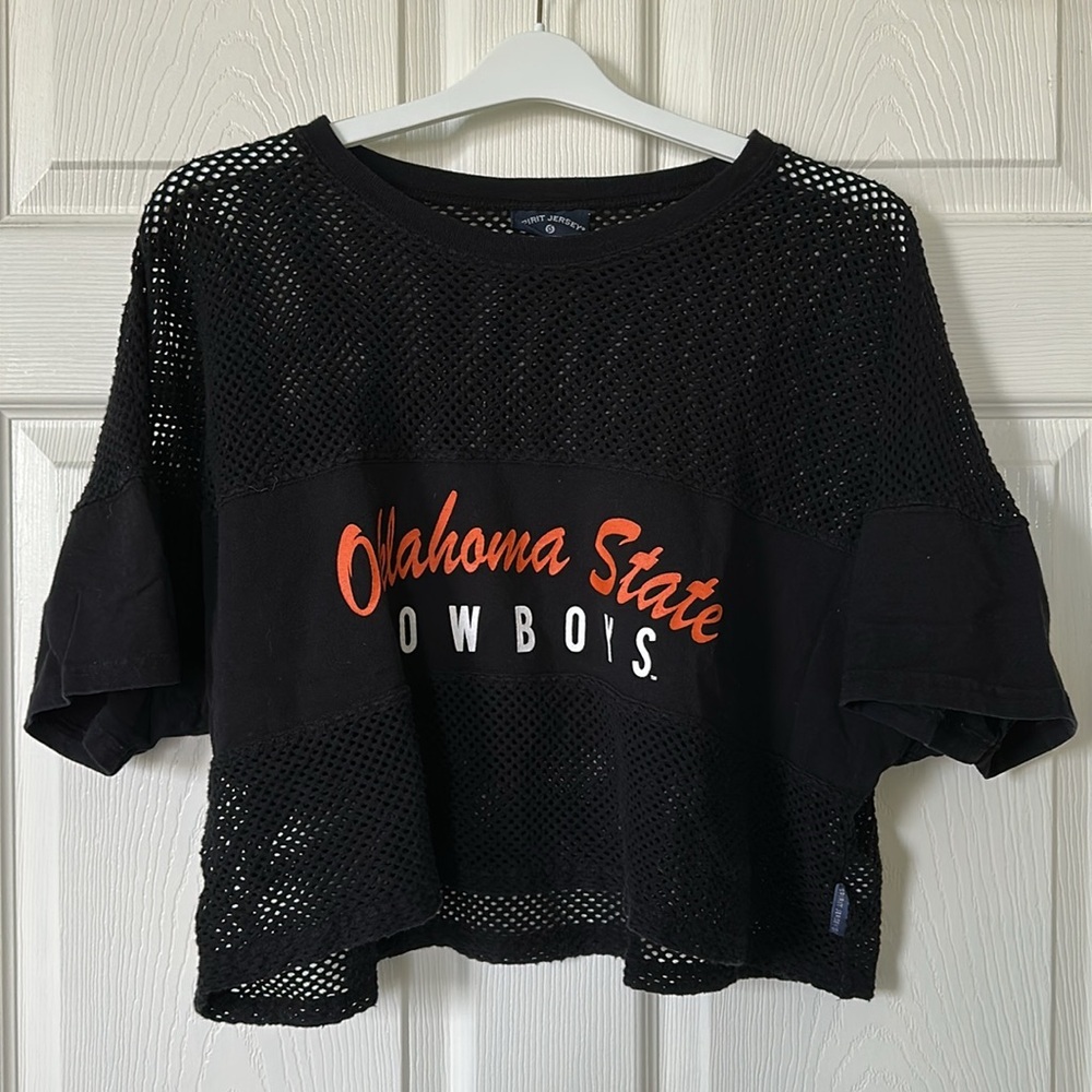 Spirit Jersey  Black Mesh Short Sleeve “Oklahoma State Cowboys” Jersey NC0214